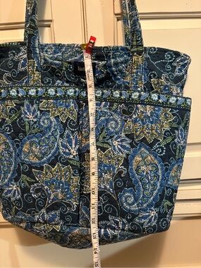 Liz & Co Quilted Paisley Tote Bag in Blue